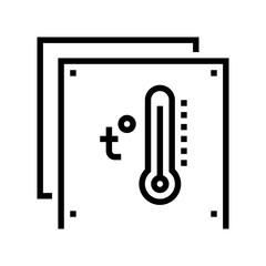 temperature preserving layer line icon vector. temperature preserving layer sign. isolated contour symbol black illustration