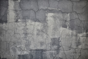old gray wall / abstract vintage gray background, texture old concrete, plaster crack