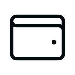 Cash wallet isolated icon, cash payment linear icon, payment wallet outline vector icon with editable stroke