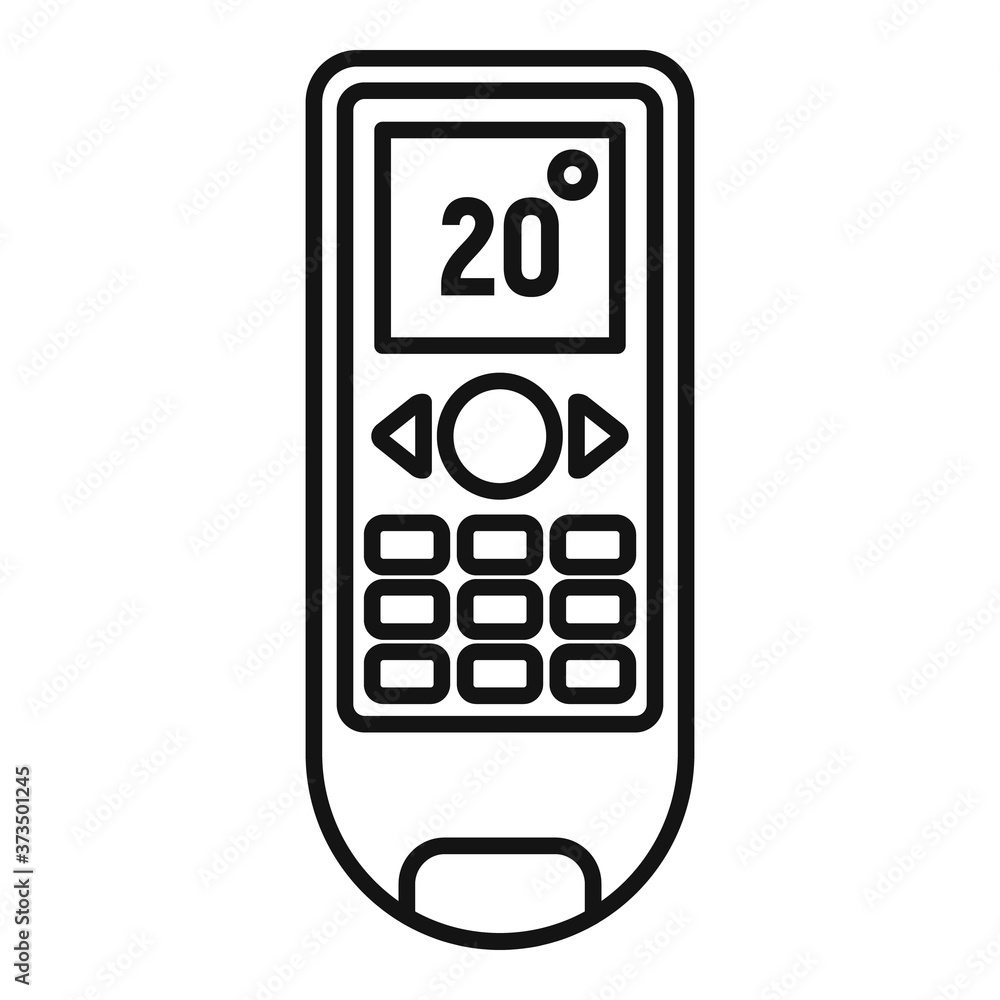 Poster conditioner remote control icon. outline conditioner remote control vector icon for web design isola