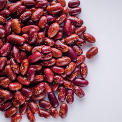fresh organic natural beans on a white background