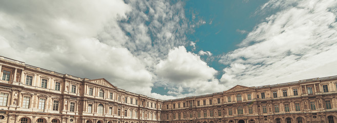 The Louvre architecture in Paris