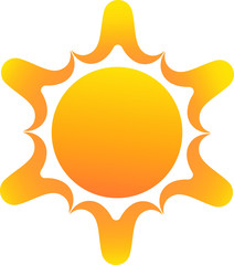 Vector Abstract Stylish Sun Icon Isolated On White Background

