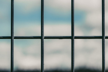 windows of a building,fence construction