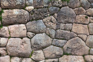 Detail of stone wall in Cusco or Cuzco town