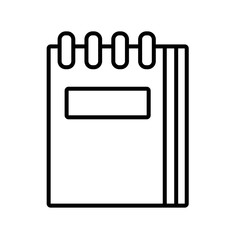 notebook school line style icon