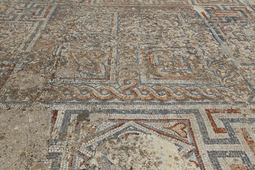 Mosaics in Ephesus Ancient City in Selcuk Town, Izmir, Turkey