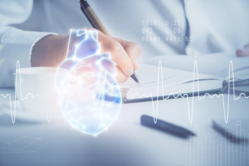 Abstract heart on background. Medicine and health concept.
