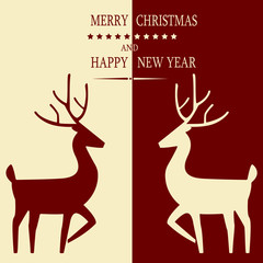 christmas deer vector illustration