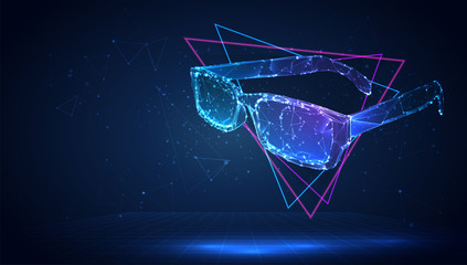 vector 3d glasses from triangular polygons