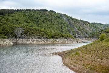 Water and a mountains in summer