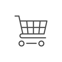 Shopping cart line outline icon