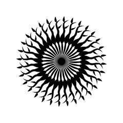 abstact, ilustracja, deseń, projekt, biała, , kwiat, słońce, izolowany,  koło, sztuka, czarna, śnieg, wirus, symbol, zima, fraktal, płatek śniegu, okrągły, , boże narodzenie,  © Pawe