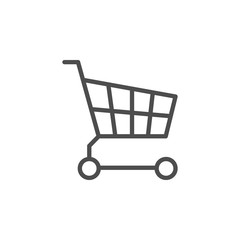 Shopping cart line outline icon