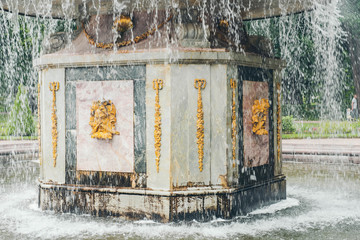 The Roman fountain in the Lower Park, Peterhof, Saint Petersburg, Russia.