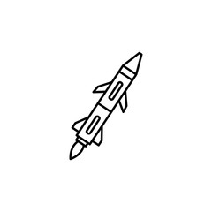 missile line icon. Signs and symbols can be used for web, logo, mobile app, UI, UX