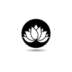 Black lotus logo template vector icon