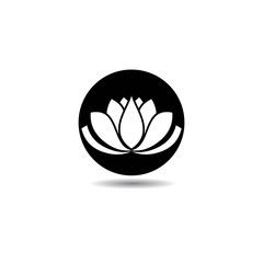 Black lotus logo template vector icon