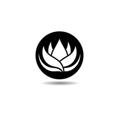 Black lotus logo template vector icon