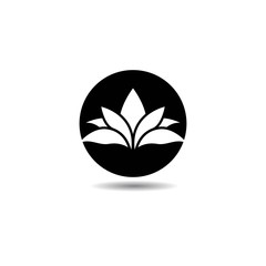 Black lotus logo template vector icon