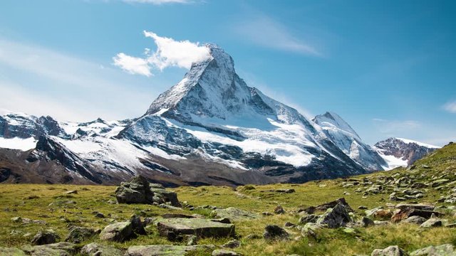 Timelapse of the Matterhorn in switzerland 4k