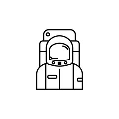 astronaut line icon. Signs and symbols can be used for web, logo, mobile app, UI, UX