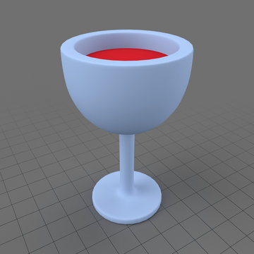 Stylized glass of wine