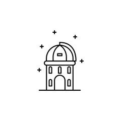 observatory line icon. Signs and symbols can be used for web, logo, mobile app, UI, UX