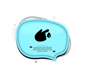 Blood donation icon. Quote speech bubble. Medical help sign. Quotation marks. Classic blood donation icon. Vector
