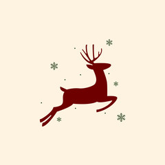 Christmas deer vector 