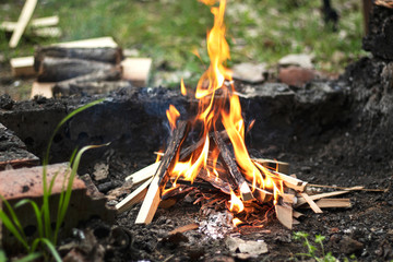 Bonfire  at the cottage