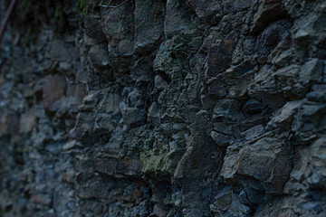 Texture of rocks with seletive focus
