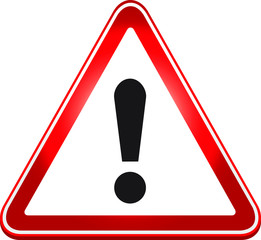 Exclamation danger icon triangle sign