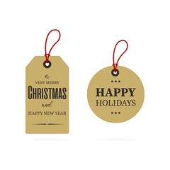 Christmas tags vector icon 