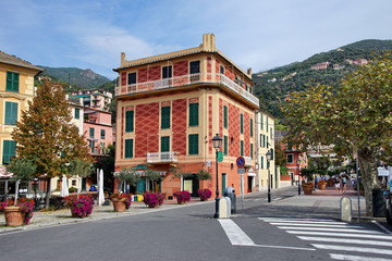 Naklejka premium The street at small Bonassola