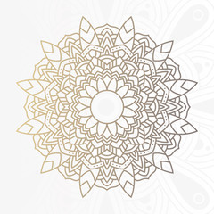 decorative floral mandala with white background
