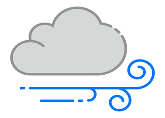 Wind icon symbol. Premium quality isolated weather wind icon element in trendy style.