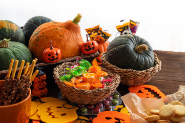 ハロウィンのお菓子とかぼちゃ