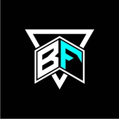 The letter B F monogram is perfect for game initials, greeting cards, logos, posters and more