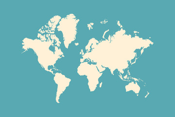Fototapeta na wymiar World map vector icon 