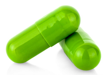 capsules isolated on white background