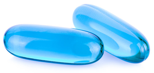 capsules isolated on white background