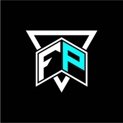 The letter F P monogram is perfect for game initials, greeting cards, logos, posters and more