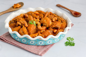 Shahi Chicken Korma Indian Chicken Curry with Cashew Nuts  