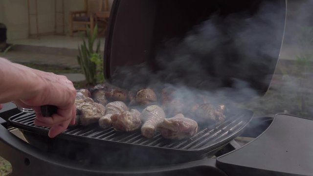 4k-24. BBQ chicken medium shot