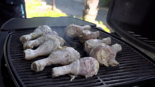4k-24. BBQ chicken medium shot