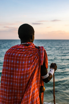 Maasai Man on the beach