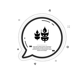 Gluten free icon. Quote speech bubble. Organic tested sign. Natural product symbol. Quotation marks. Classic gluten free icon. Vector
