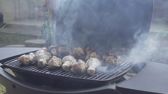 4k-24. BBQ chicken medium shot