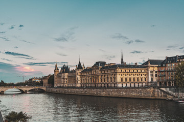 The conciergerie at sunset, Paris